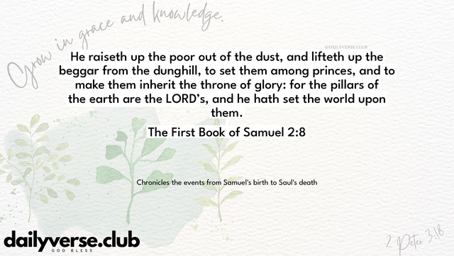 Bible Verse Wallpaper 2:8 from The First Book of Samuel