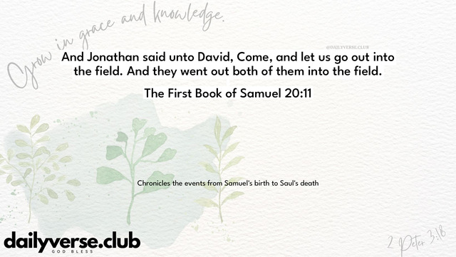 Bible Verse Wallpaper 20:11 from The First Book of Samuel
