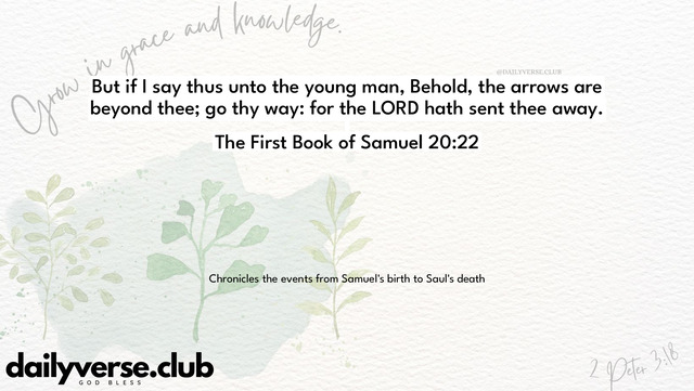 Bible Verse Wallpaper 20:22 from The First Book of Samuel
