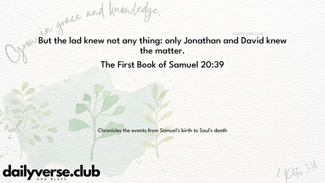 Bible Verse Wallpaper 20:39 from The First Book of Samuel