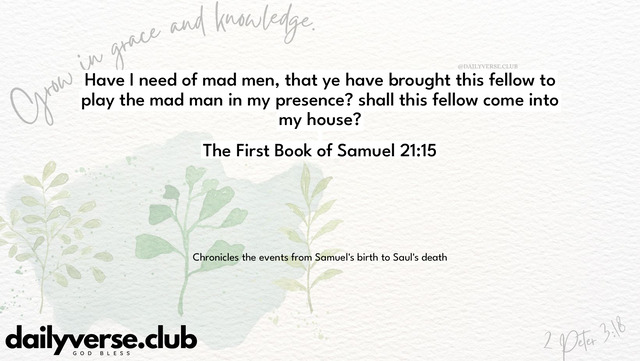 Bible Verse Wallpaper 21:15 from The First Book of Samuel