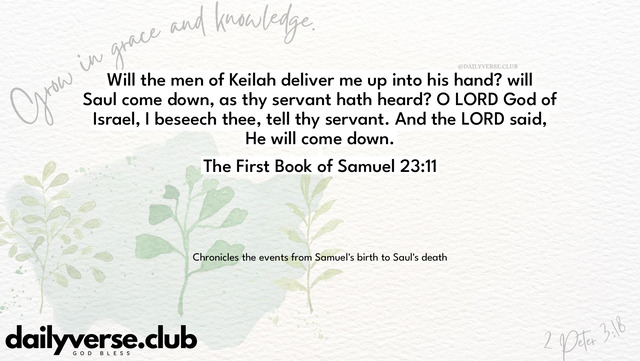Bible Verse Wallpaper 23:11 from The First Book of Samuel