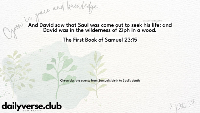 Bible Verse Wallpaper 23:15 from The First Book of Samuel