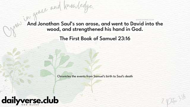 Bible Verse Wallpaper 23:16 from The First Book of Samuel