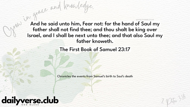 Bible Verse Wallpaper 23:17 from The First Book of Samuel