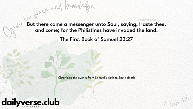 Bible Verse Wallpaper 23:27 from The First Book of Samuel