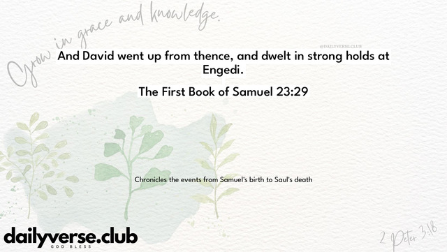 Bible Verse Wallpaper 23:29 from The First Book of Samuel