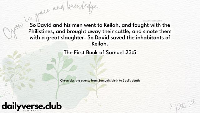 Bible Verse Wallpaper 23:5 from The First Book of Samuel