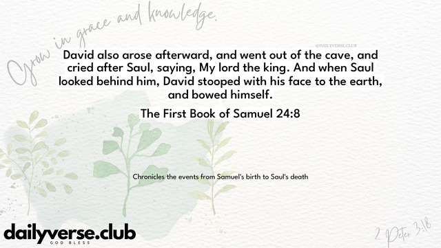 Bible Verse Wallpaper 24:8 from The First Book of Samuel
