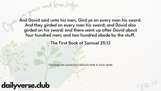 Bible Verse Wallpaper 25:13 from The First Book of Samuel