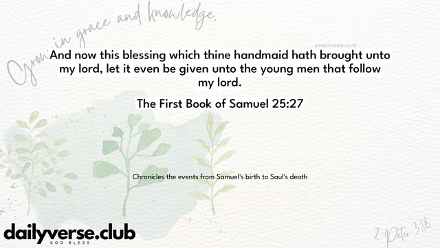 Bible Verse Wallpaper 25:27 from The First Book of Samuel
