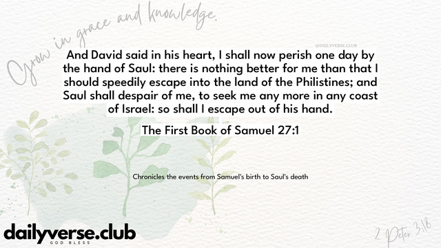 Bible Verse Wallpaper 27:1 from The First Book of Samuel