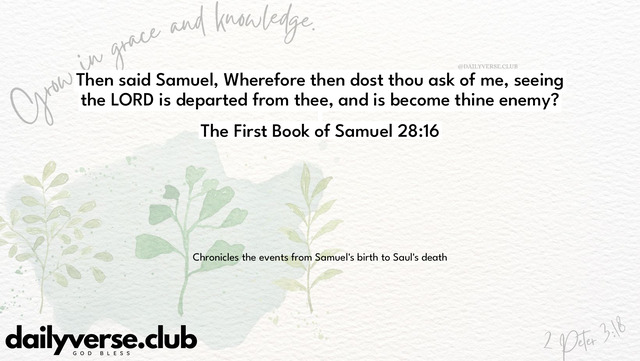 Bible Verse Wallpaper 28:16 from The First Book of Samuel
