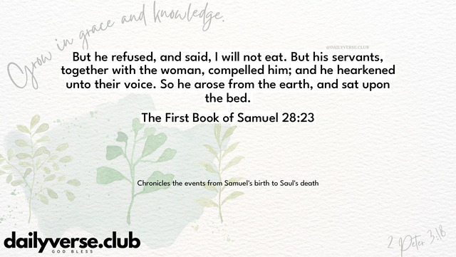 Bible Verse Wallpaper 28:23 from The First Book of Samuel