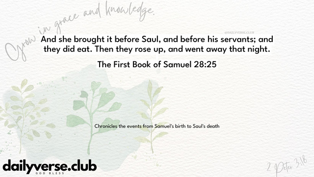 Bible Verse Wallpaper 28:25 from The First Book of Samuel