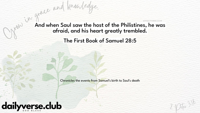 Bible Verse Wallpaper 28:5 from The First Book of Samuel