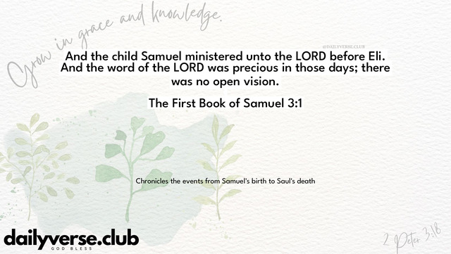 Bible Verse Wallpaper 3:1 from The First Book of Samuel