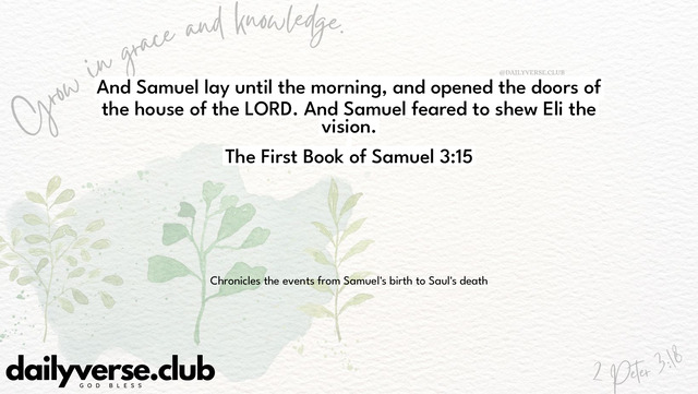Bible Verse Wallpaper 3:15 from The First Book of Samuel