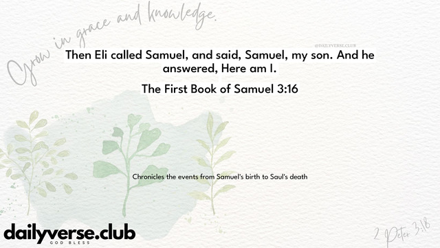 Bible Verse Wallpaper 3:16 from The First Book of Samuel