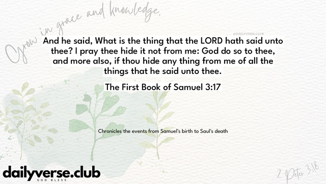 Bible Verse Wallpaper 3:17 from The First Book of Samuel