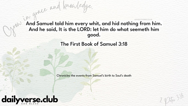 Bible Verse Wallpaper 3:18 from The First Book of Samuel