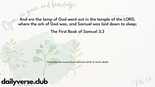 Bible Verse Wallpaper 3:3 from The First Book of Samuel