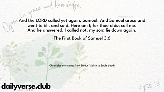Bible Verse Wallpaper 3:6 from The First Book of Samuel