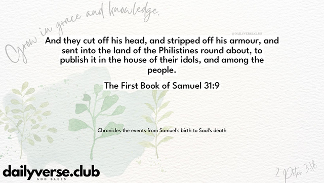 Bible Verse Wallpaper 31:9 from The First Book of Samuel