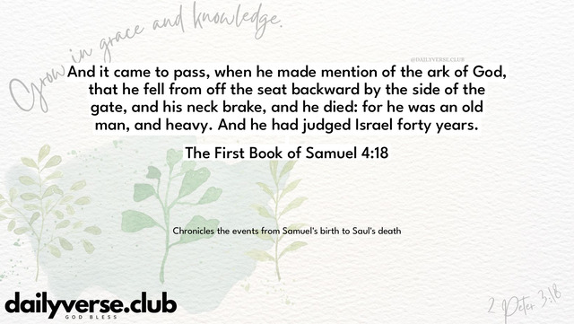 Bible Verse Wallpaper 4:18 from The First Book of Samuel