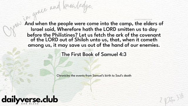Bible Verse Wallpaper 4:3 from The First Book of Samuel