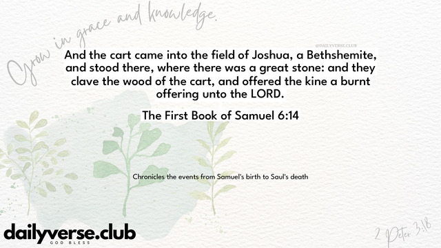 Bible Verse Wallpaper 6:14 from The First Book of Samuel