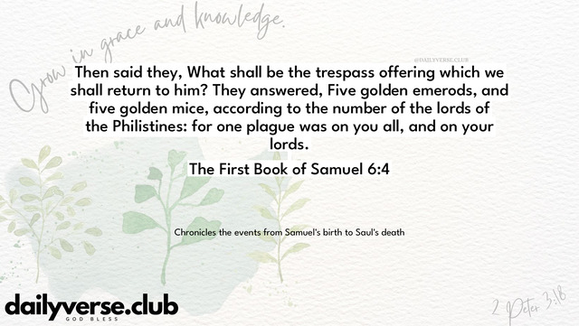 Bible Verse Wallpaper 6:4 from The First Book of Samuel