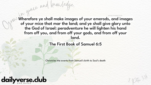 Bible Verse Wallpaper 6:5 from The First Book of Samuel