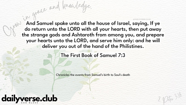 Bible Verse Wallpaper 7:3 from The First Book of Samuel