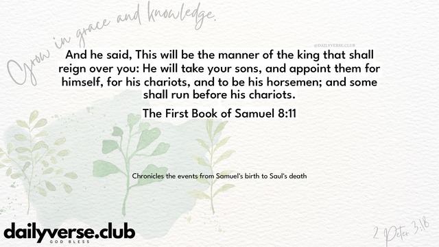 Bible Verse Wallpaper 8:11 from The First Book of Samuel