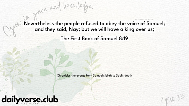 Bible Verse Wallpaper 8:19 from The First Book of Samuel