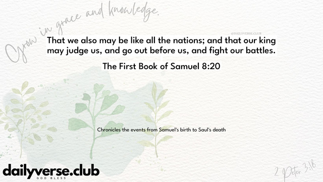 Bible Verse Wallpaper 8:20 from The First Book of Samuel