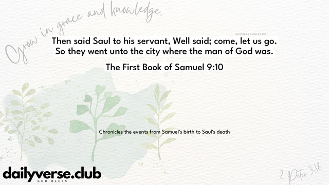 Bible Verse Wallpaper 9:10 from The First Book of Samuel