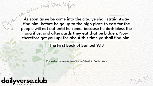 Bible Verse Wallpaper 9:13 from The First Book of Samuel
