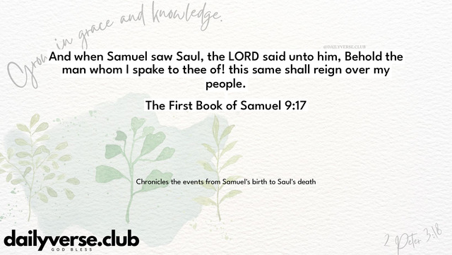 Bible Verse Wallpaper 9:17 from The First Book of Samuel