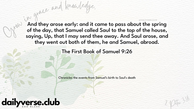 Bible Verse Wallpaper 9:26 from The First Book of Samuel