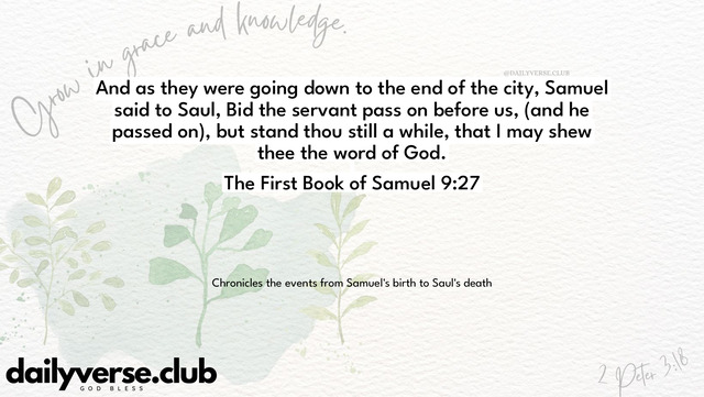 Bible Verse Wallpaper 9:27 from The First Book of Samuel