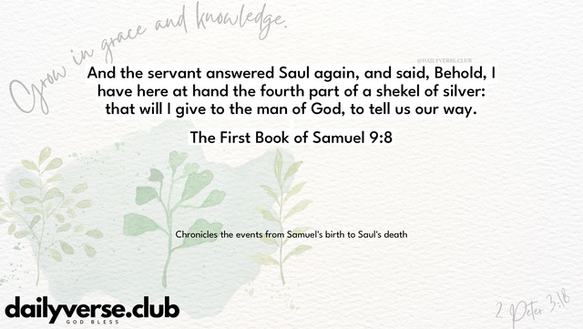 Bible Verse Wallpaper 9:8 from The First Book of Samuel