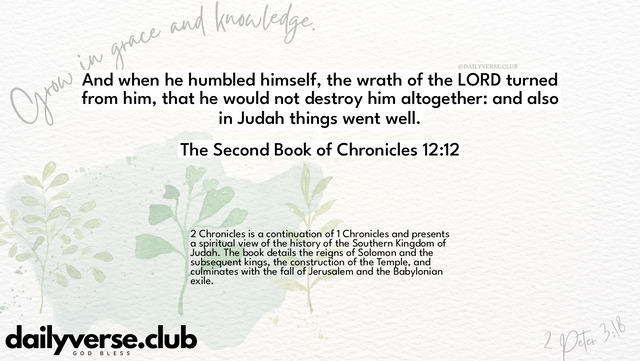 Bible Verse Wallpaper 12:12 from The Second Book of Chronicles