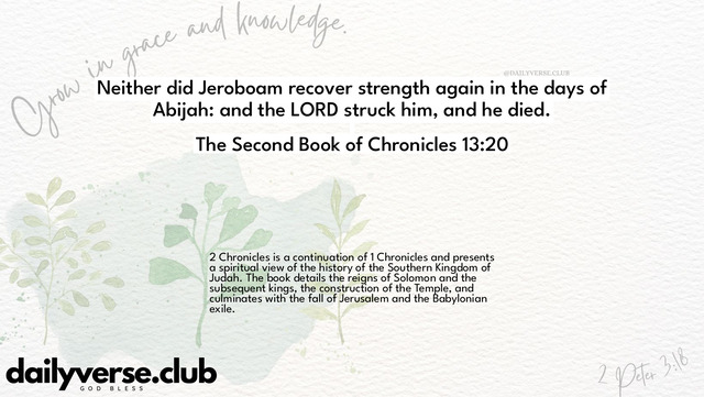 Bible Verse Wallpaper 13:20 from The Second Book of Chronicles