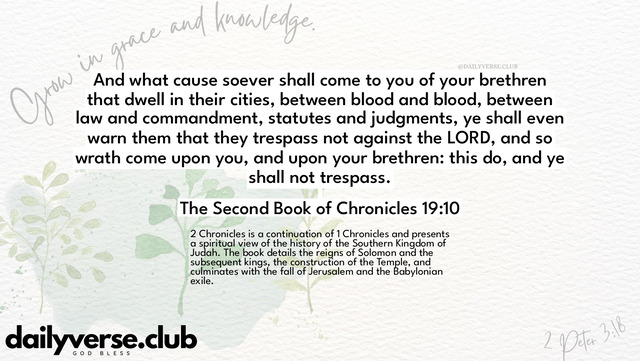 Bible Verse Wallpaper 19:10 from The Second Book of Chronicles