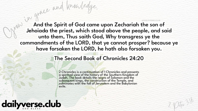 Bible Verse Wallpaper 24:20 from The Second Book of Chronicles