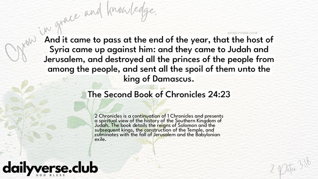 Bible Verse Wallpaper 24:23 from The Second Book of Chronicles