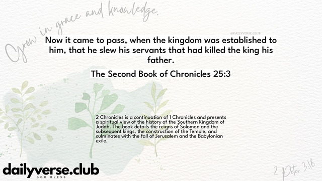 Bible Verse Wallpaper 25:3 from The Second Book of Chronicles