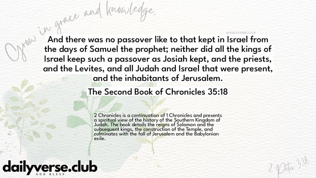 Bible Verse Wallpaper 35:18 from The Second Book of Chronicles